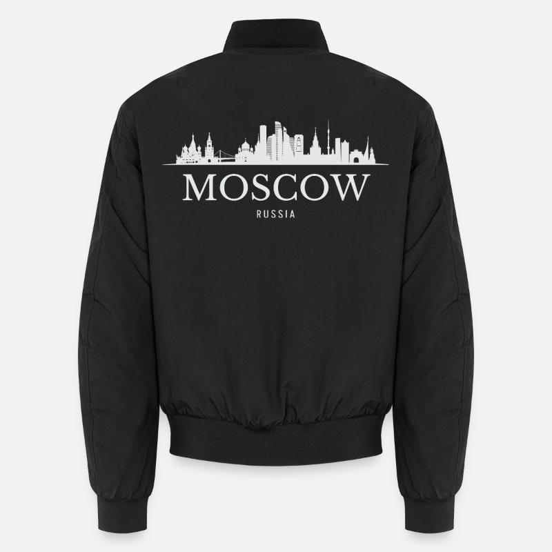 Silhouette de Moscou, Moscou Russie - Bomber unisexe - noir