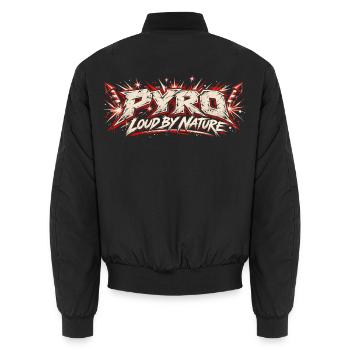Pyro - Loud by Nature - Unisex Bomberjacke - Schwarz - Hinten - AI Model Male 185 light (185cm)