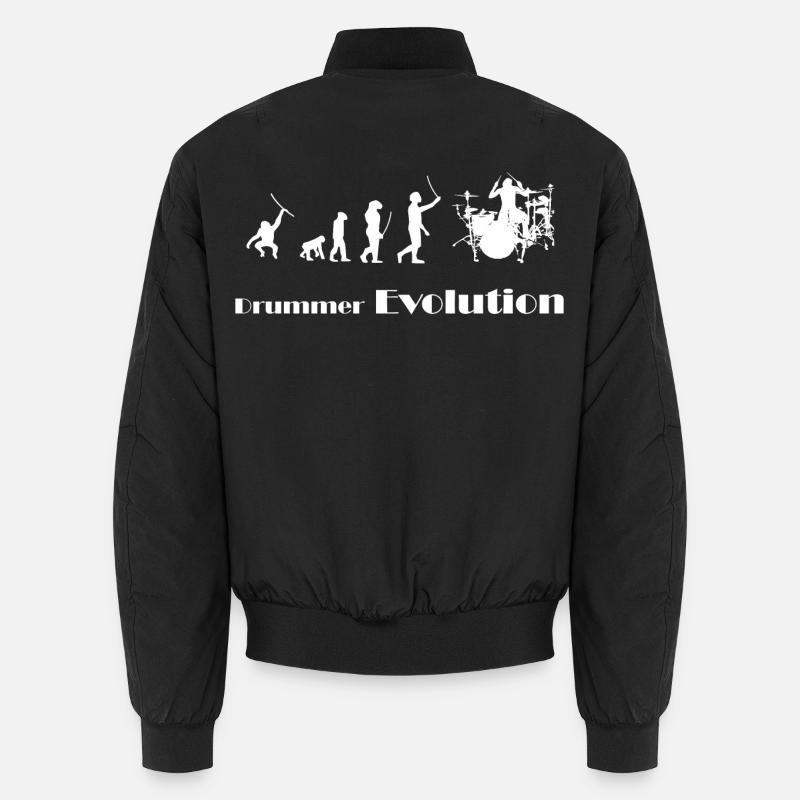 Evolution Drummer - Unisex Bomberjacke - Schwarz