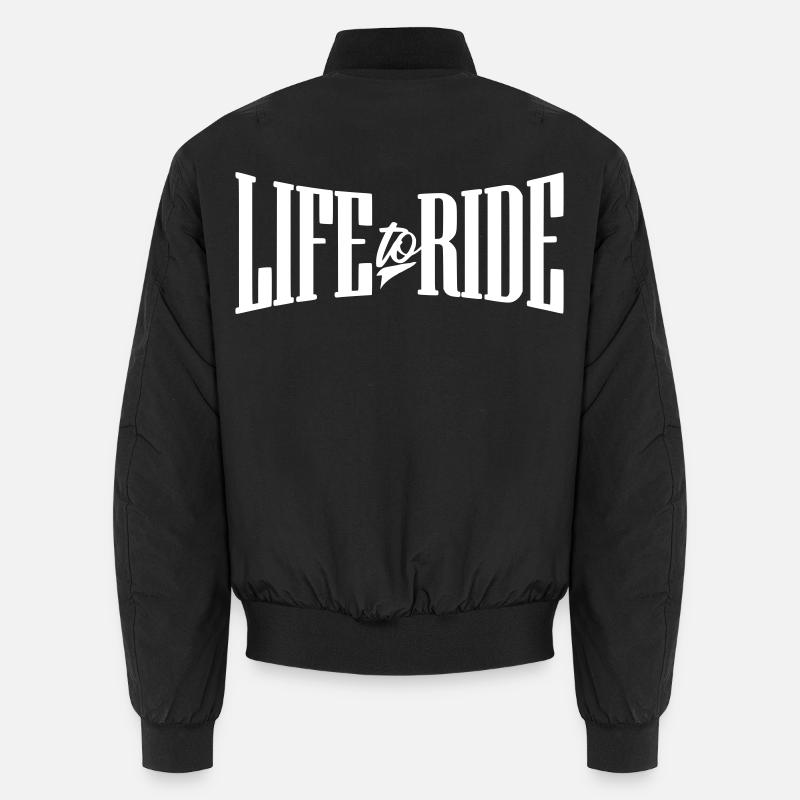 life to ride chopper bobber custom motorrad Unisex Bomberjacke