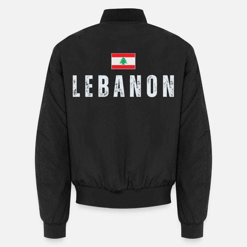 Stolzer Libanese, Flagge des Libanon - Unisex Bomberjacke - Schwarz