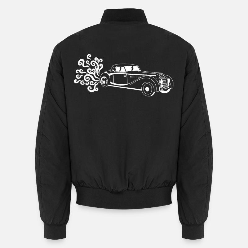 Weißer Oldtimer - Unisex Bomberjacke - Schwarz
