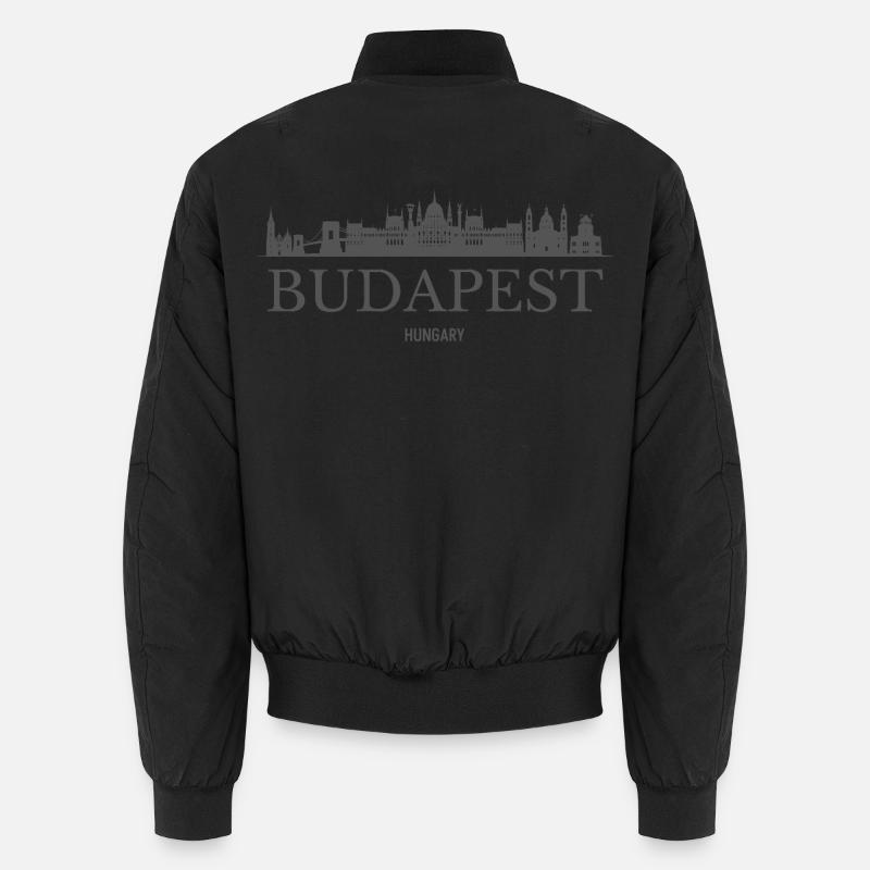Budapest, Ungarn, Budapester Skyline - Unisex Bomberjacke - Schwarz
