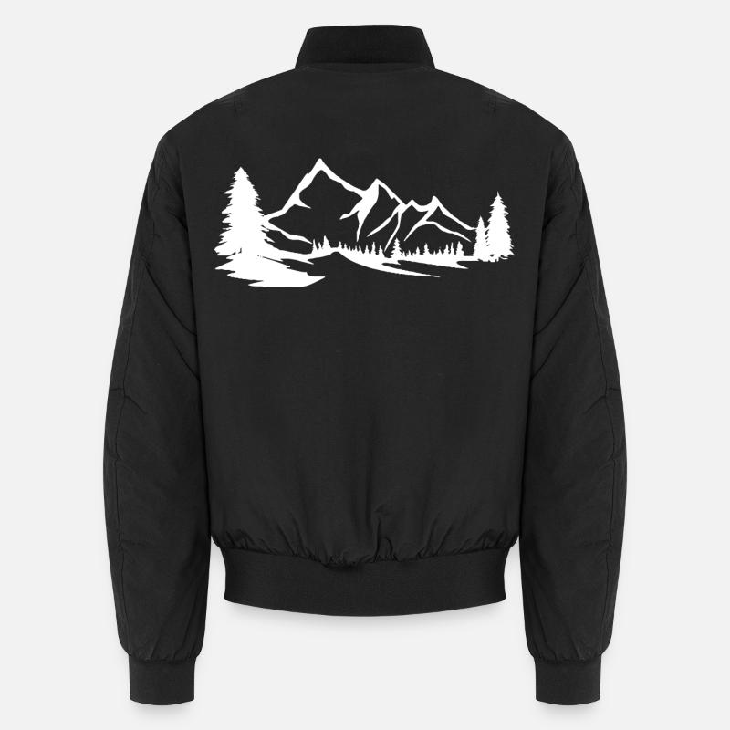 Mountains - Mountains - Unisex Bomber Jacket - black