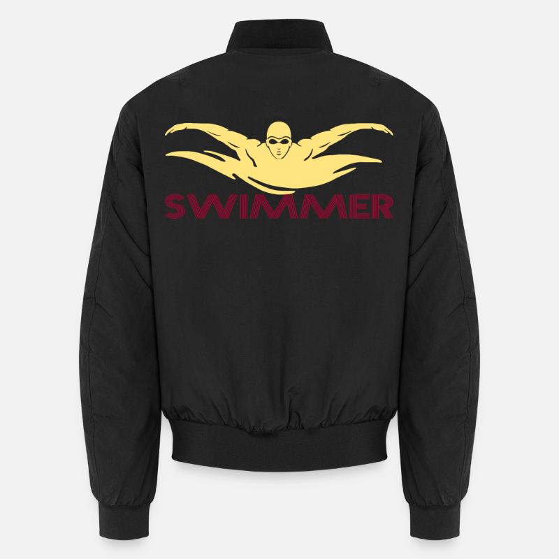 Swimmer - Unisex Bomber Jacket - black