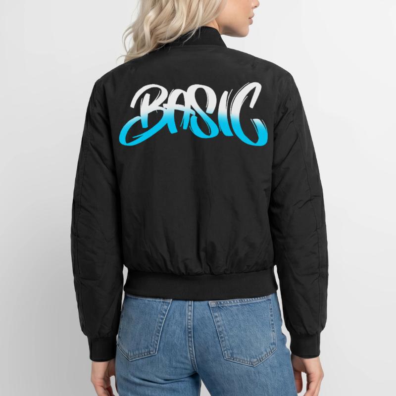 BASIC Graffiti Gradient Unisex Bomber Jacket