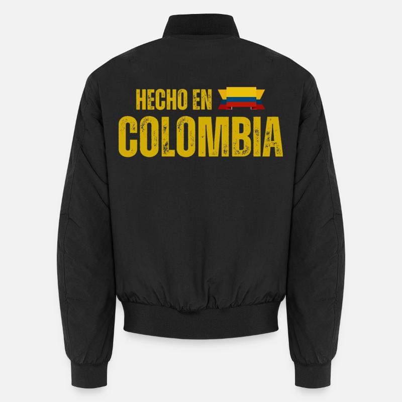 Made in Colombia, Colombian pride - Unisex Bomber Jacket - black