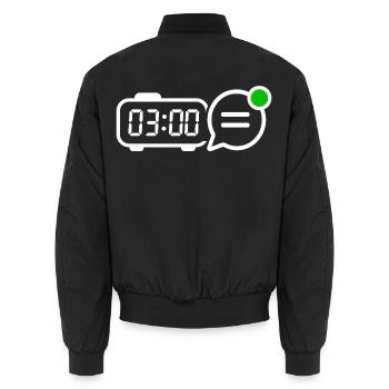 Digitaler Homeoffice Slack Spruch T-Shirt - Unisex Bomberjacke - Schwarz - Hinten - AI Model Male 185 light (185cm)