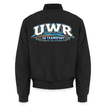 Unterwasser Rugby 3D Teamsport - Unisex Bomberjacke - Schwarz - Hinten - AI Model Male 185 light (185cm)