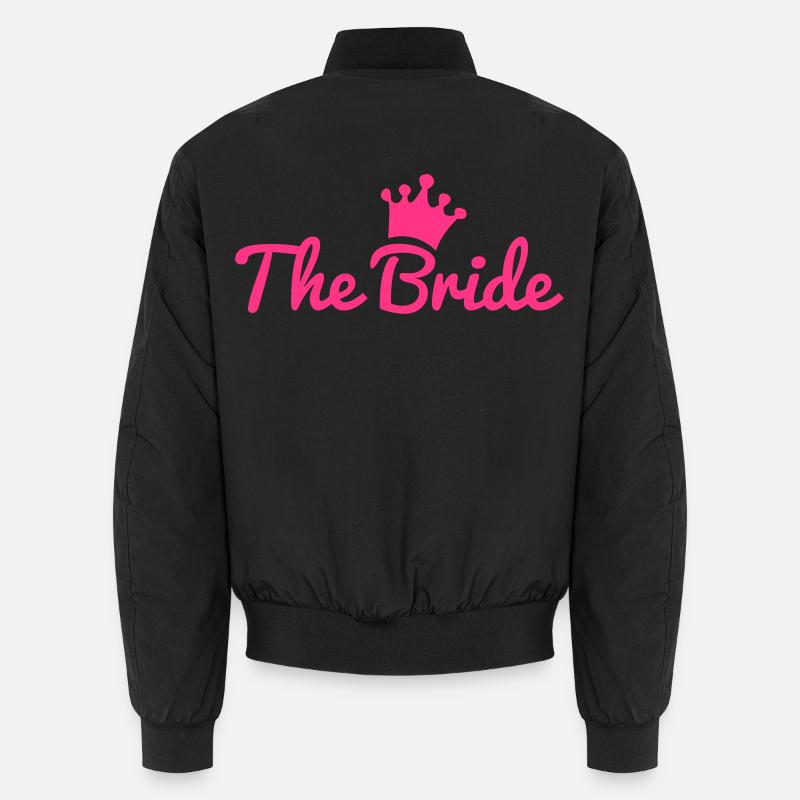 bride - Unisex Bomber Jacket - black