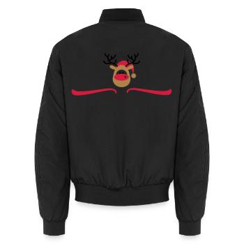 Jour de Noël - Bomber unisexe - noir - Dos - AI Model Male 185 light (185cm)