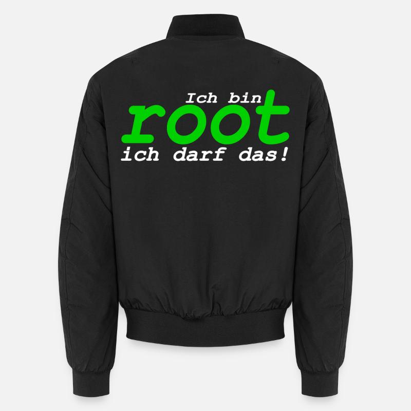 Ich bin root ich darf das - Unisex Bomberjacke - Schwarz