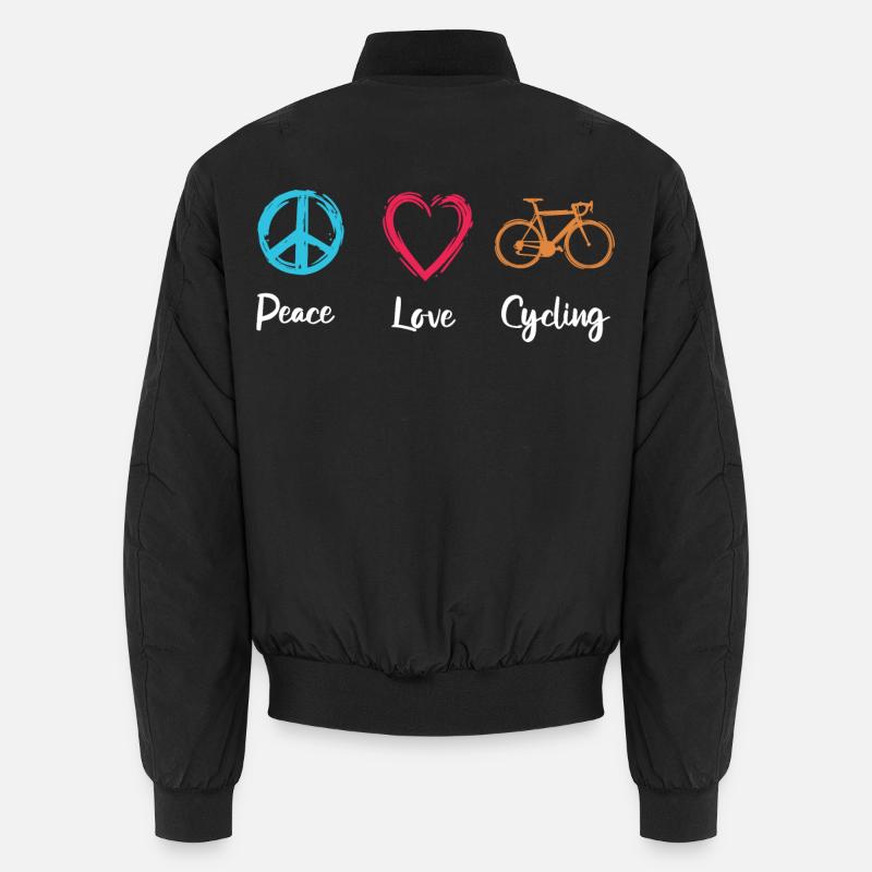 Paix Amour Cyclisme Bomber unisexe