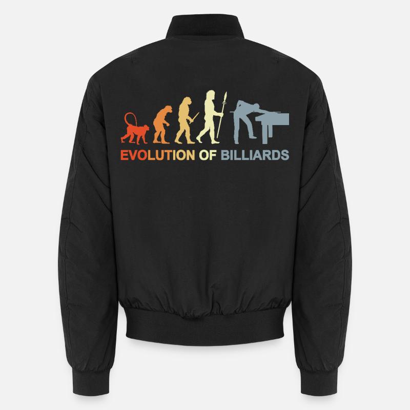 Pool Billiards Evolution - Unisex Bomber Jacket - black