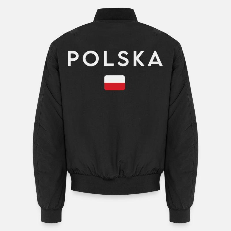 Flagge Polens, Polnischer Stolz Unisex Bomberjacke