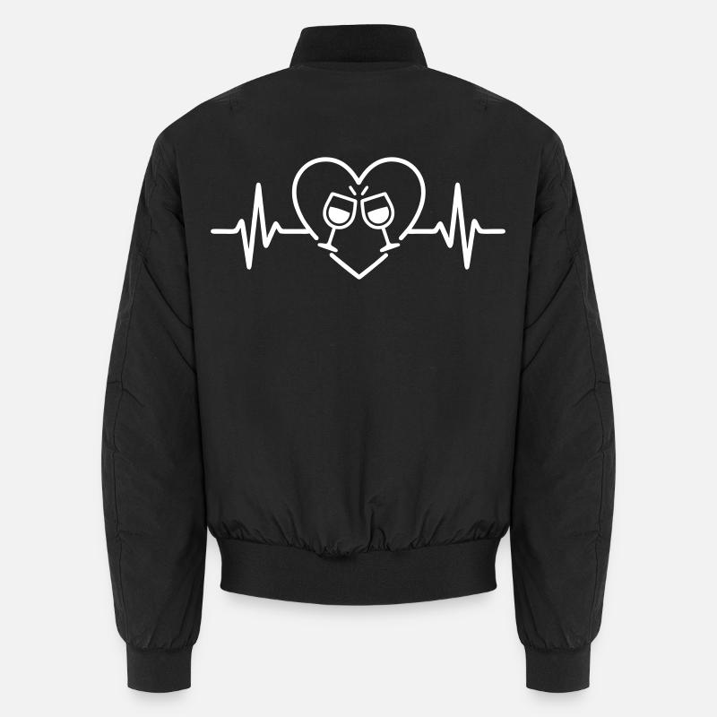 Aperitif Team Herz Freunde Gläser Anstoßen Unisex Bomberjacke