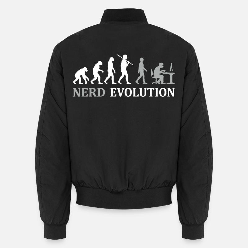 Évolution du geek : du singe au pro de l’ordinateur Bomber unisexe