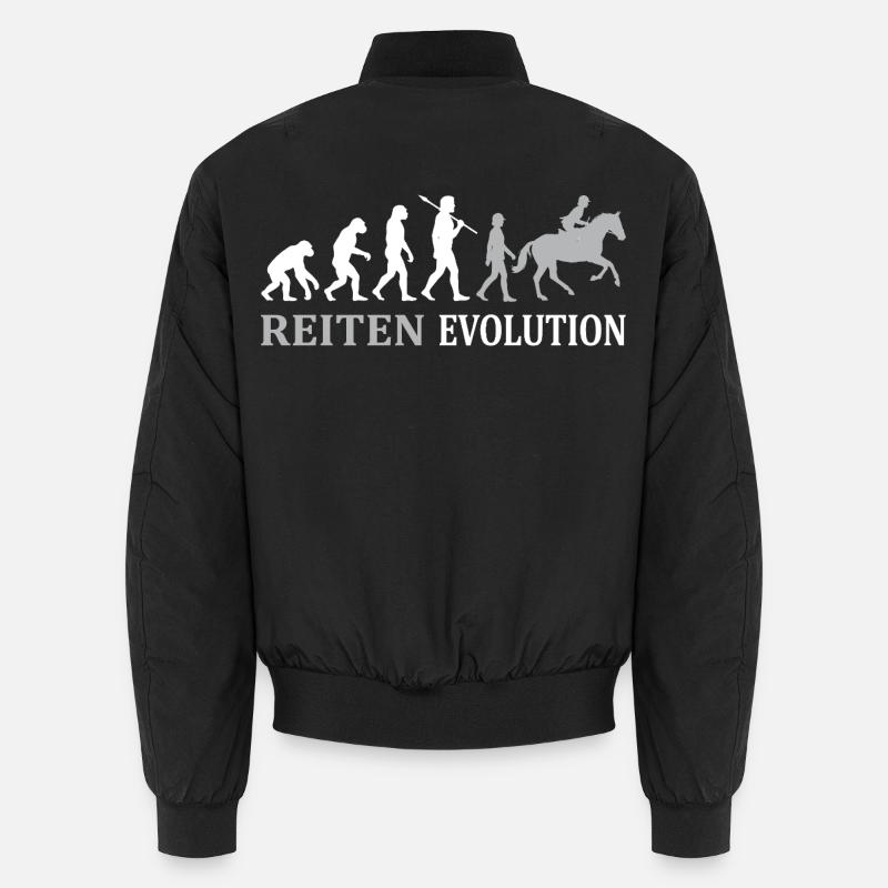 Reiten Evolution – Vom Affen zum Reiter Unisex Bomberjacke