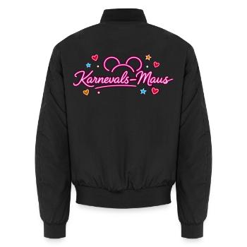 KarnevalsMaus Fastnacht Fasching Outfit Niedlich - Unisex Bomberjacke - Schwarz - Hinten - AI Model Male 185 light (185cm)