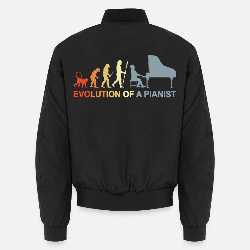 Évolution du piano - Bomber unisexe - noir