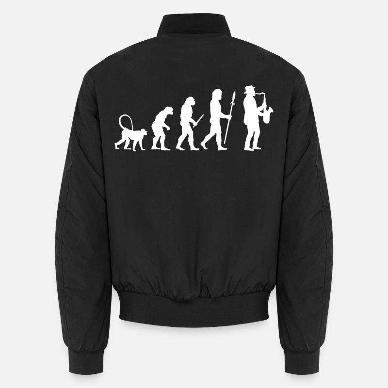 Evolution der Jazz Musik - Unisex Bomberjacke - Schwarz