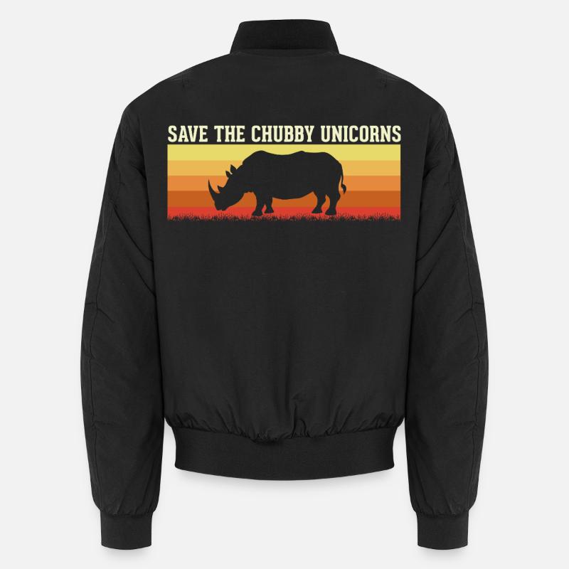 Save the Chubby Unicorn animals  Unisex Bomberjacke