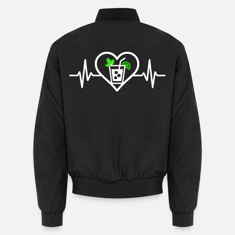 Mojito Herz Aperitif Cocktail Unisex Bomberjacke