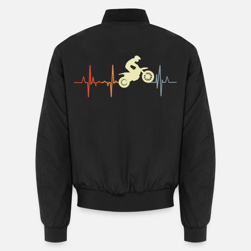 Ich liebe Motocross - Unisex Bomberjacke - Schwarz