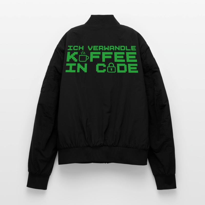 Informatik Verwandle Kaffee in Code Programmierer Unisex Bomberjacke