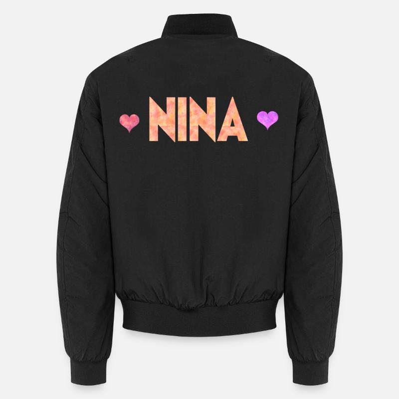 Nina - Unisex Bomber Jacket - black