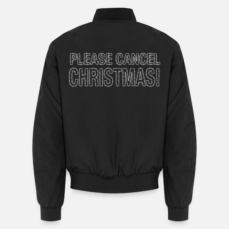 S’il vous plaît annuler Noël! Anti-Noël - Bomber unisexe - noir