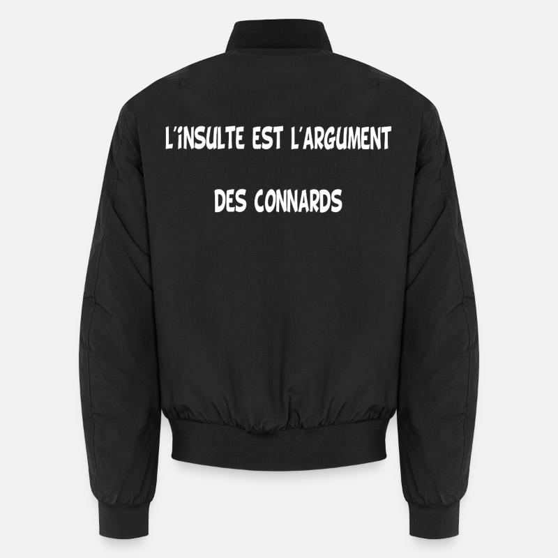 L'insulte (blanc) - Bomber unisexe - noir