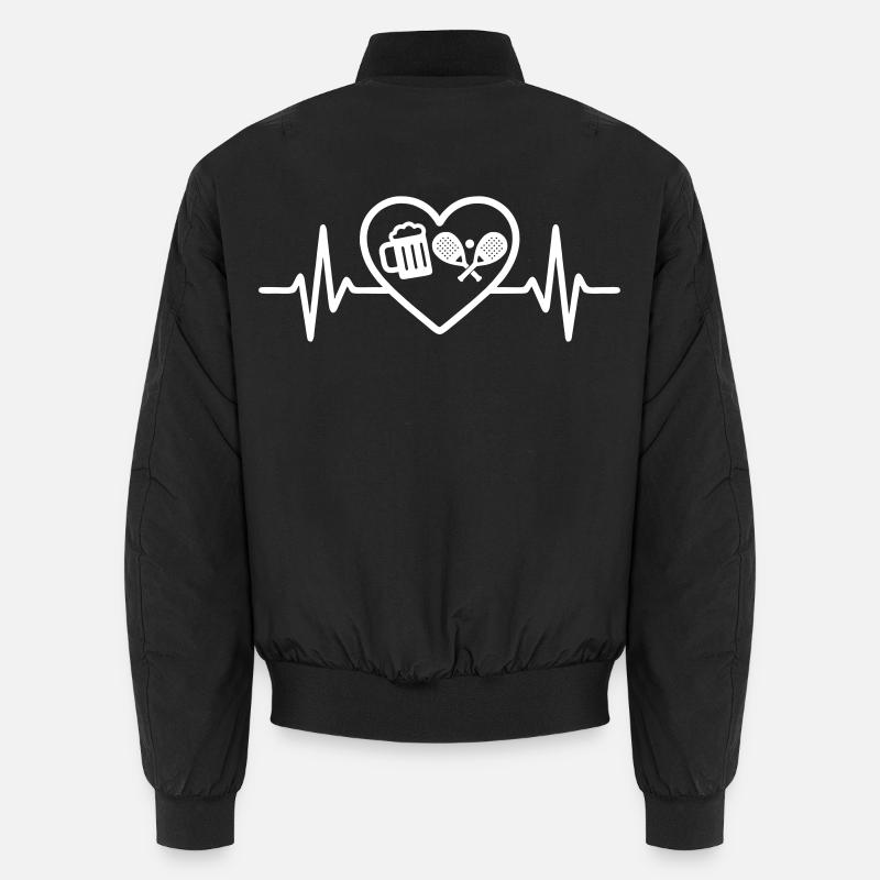 Heart Padel Beer Unisex Bomber Jacket