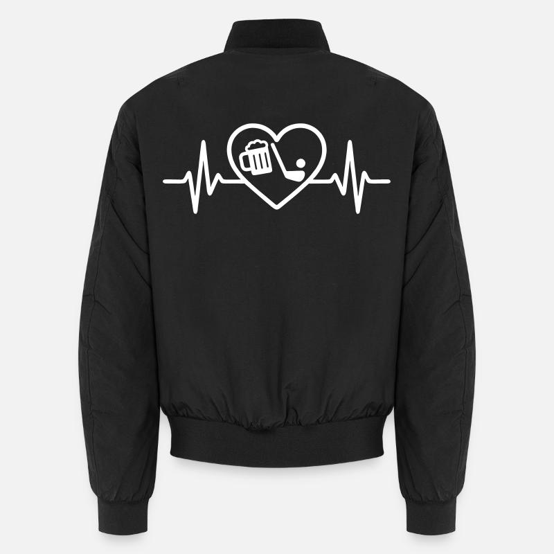 Heart Golf Bier Unisex Bomberjacke