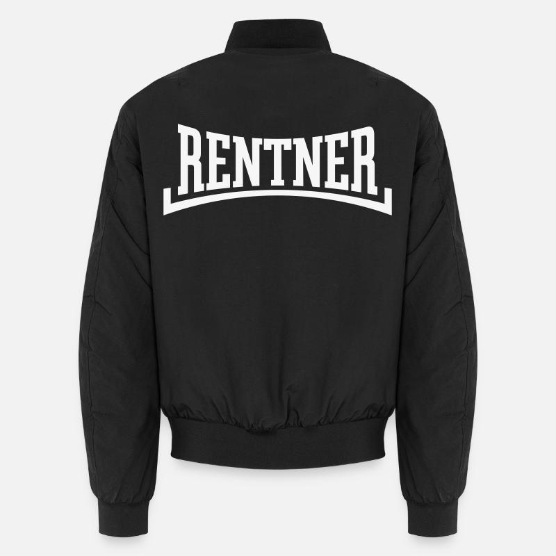Retirees (Pension/Retirement/Concave/White) Unisex Bomber Jacket