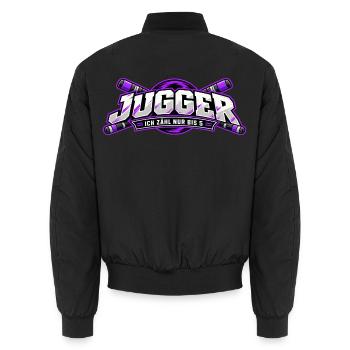Jugger Zähle Bis 5 - Unisex Bomberjacke - Schwarz - Hinten - AI Model Male 185 light (185cm)