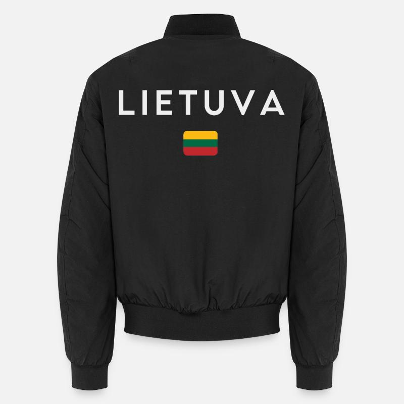 Lithuanian flag, Lithuanian pride - Unisex Bomber Jacket - black