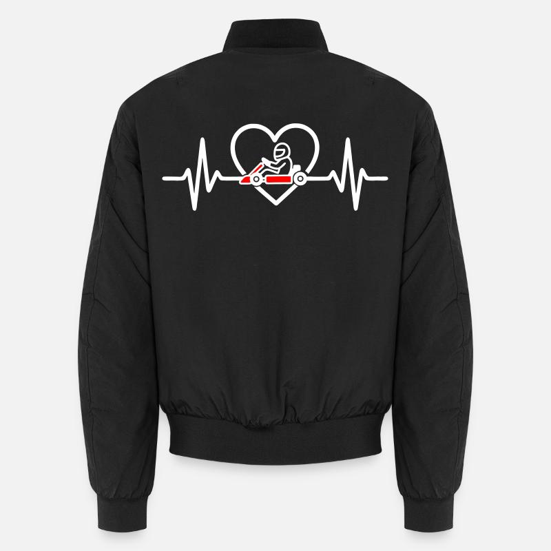 Heart Karting Passion Driver Unisex Bomberjacke