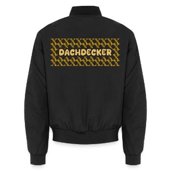 Berufung Dachdecker - Unisex Bomberjacke - Schwarz - Hinten - AI Model Male 185 light (185cm)