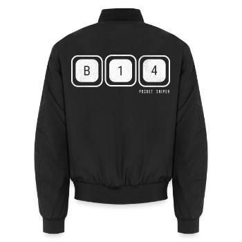 Pocket Sniper B-1-4 Gamer Grafik Zocker Geschenk - Unisex Bomberjacke - Schwarz - Hinten - AI Model Male 185 light (185cm)