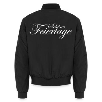 Schöne Feiertage - Unisex Bomberjacke - Schwarz - Hinten - AI Model Male 185 light (185cm)