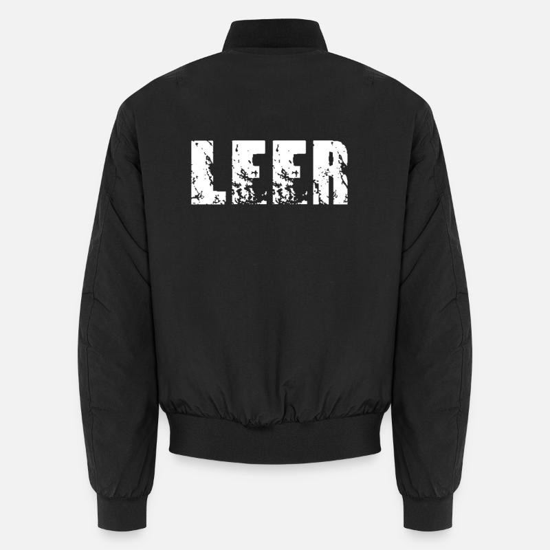 Leer - Unisex Bomberjacke - Schwarz