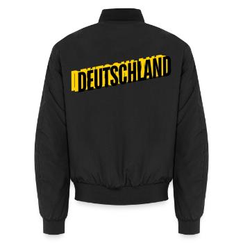 DEUTSCHLAND 20240619 110024 0000 - Unisex Bomberjacke - Schwarz - Hinten - AI Model Male 185 light (185cm)