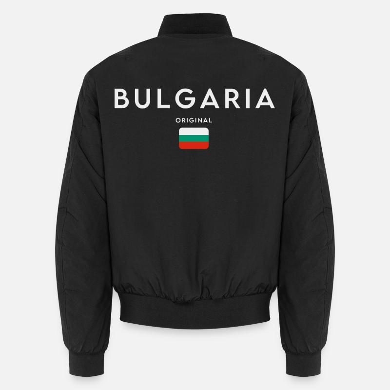 Bulgarian flag, Bulgarian pride - Unisex Bomber Jacket - black