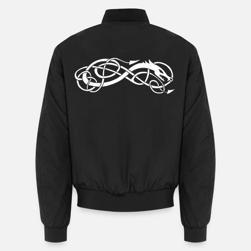 Serpent celte blanc Bomber unisexe