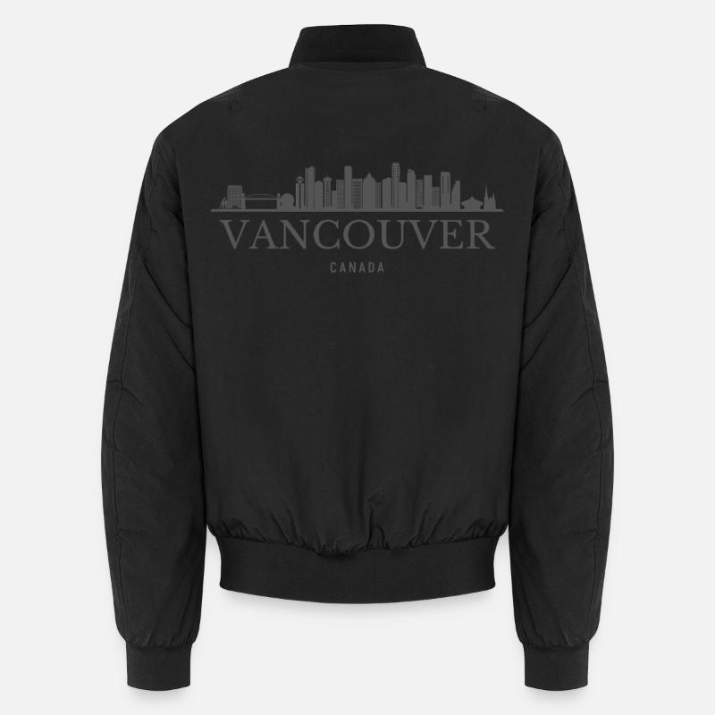 Vancouver Canada, silhouette de Vancouver - Bomber unisexe - noir