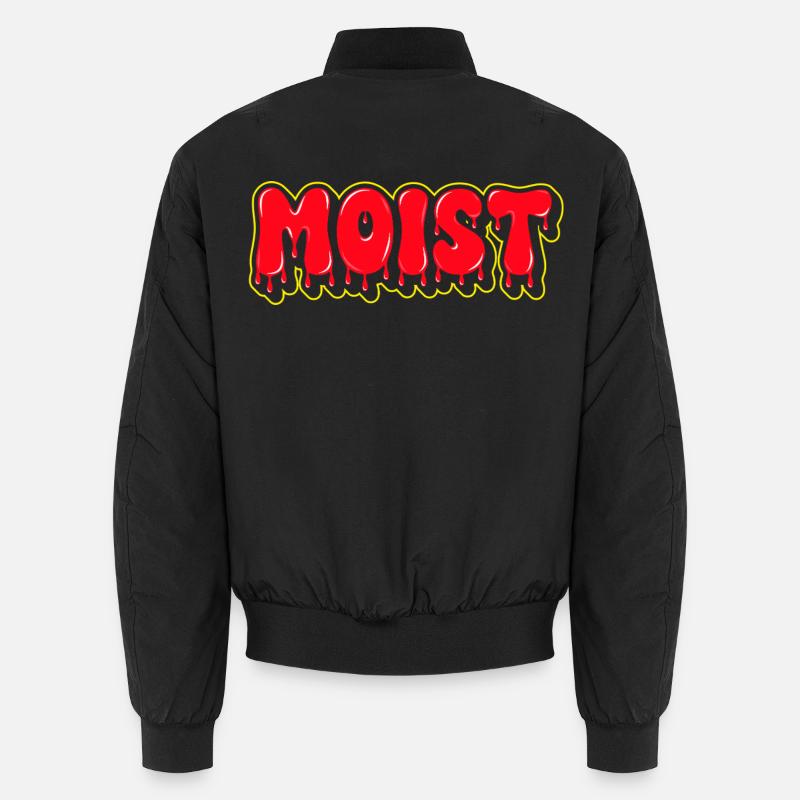Moist Fat Font Wordmark - Unisex Bomber Jacket - black