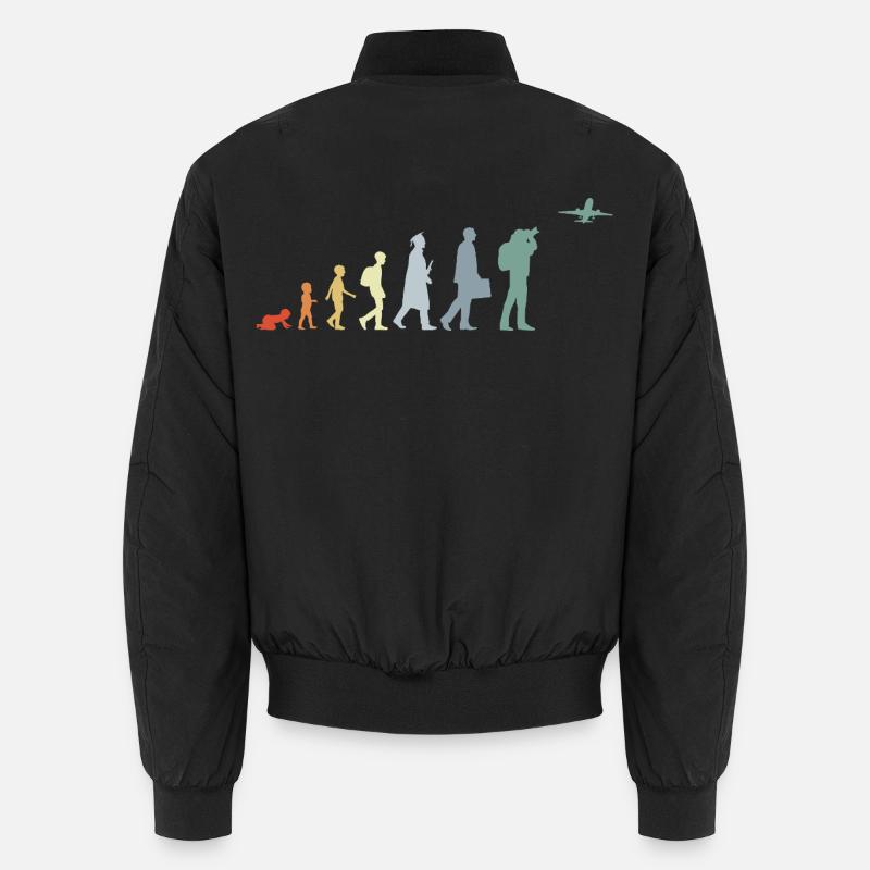 Flugzeugbeobachter Evolution - Unisex Bomberjacke - Schwarz