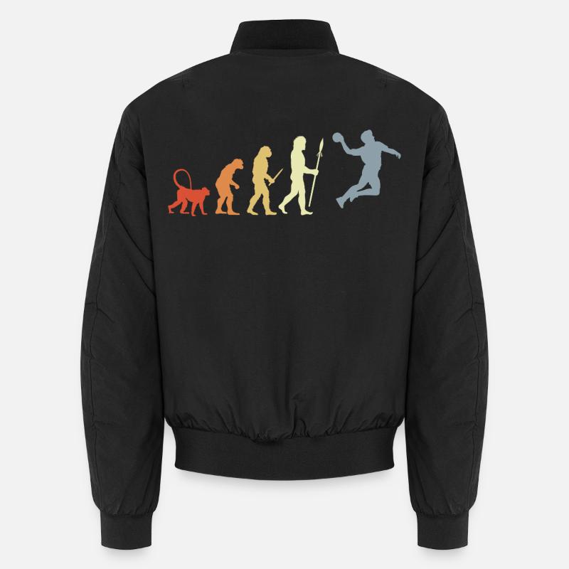 Evolution Handball Player Unisex Bomber Jacket