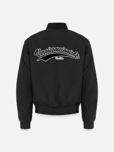 Vergissmeinnicht Floralschrift - Unisex Bomberjacke - Schwarz